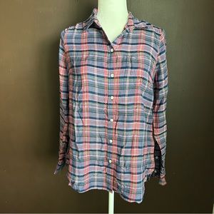 Lucky Brand Womens size Small Plaid Top